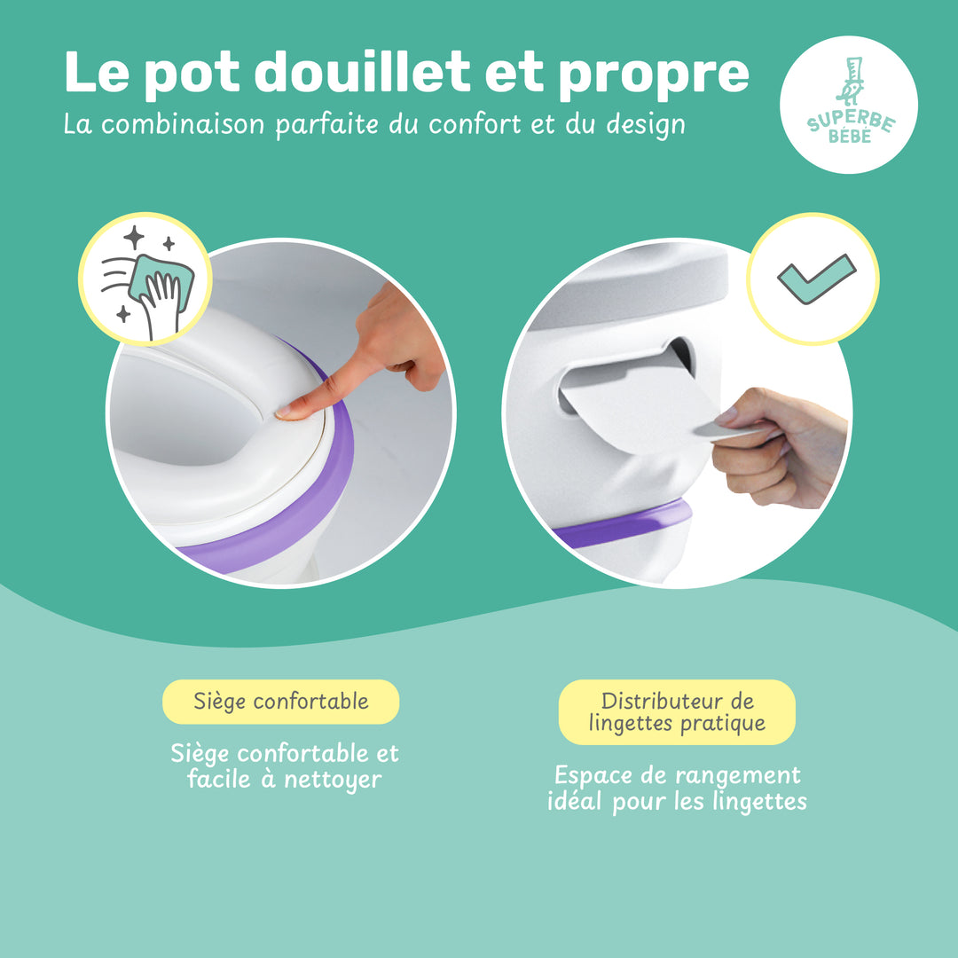 Pot bébé réaliste avec bruit de chasse#couleur_violet