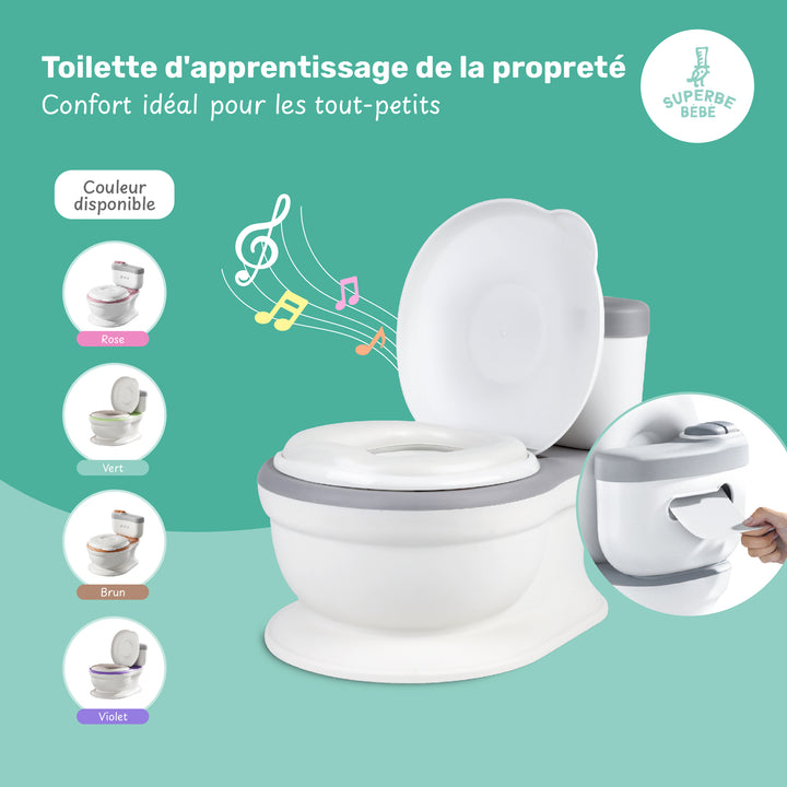 Pot bébé réaliste avec bruit de chasse#couleur_grey