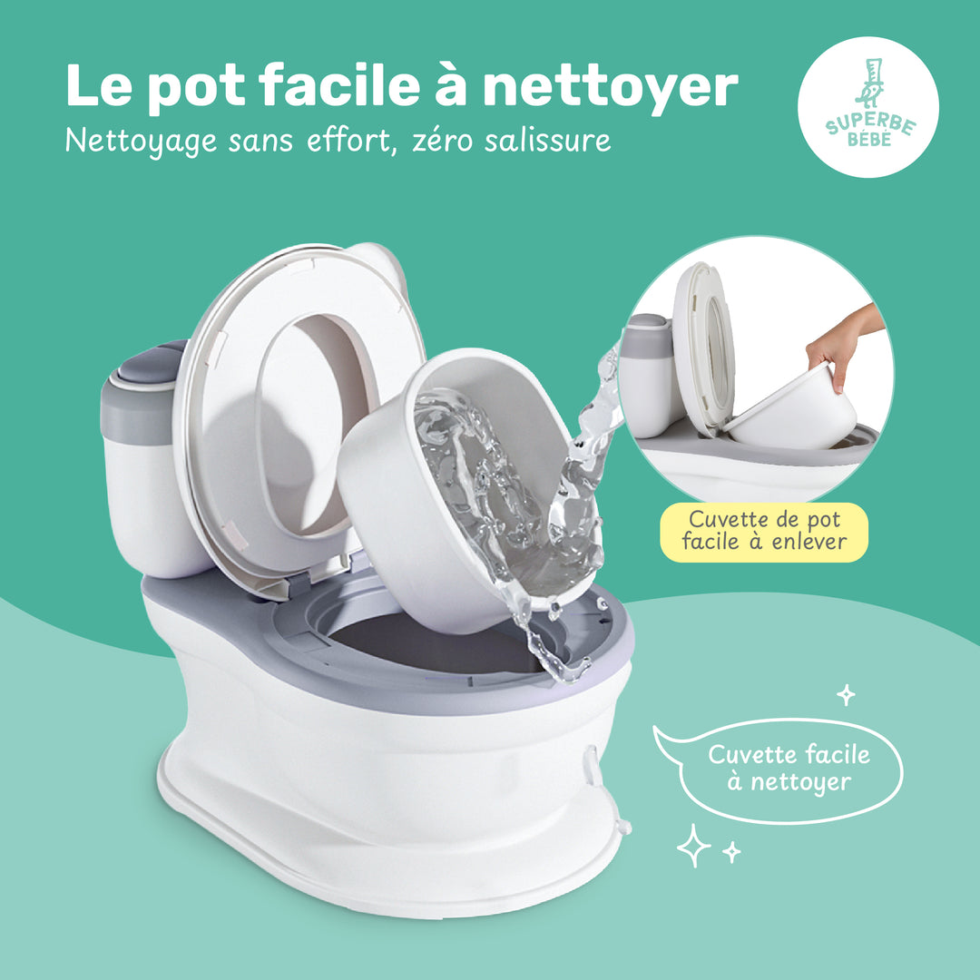 Pot bébé réaliste avec bruit de chasse#couleur_grey