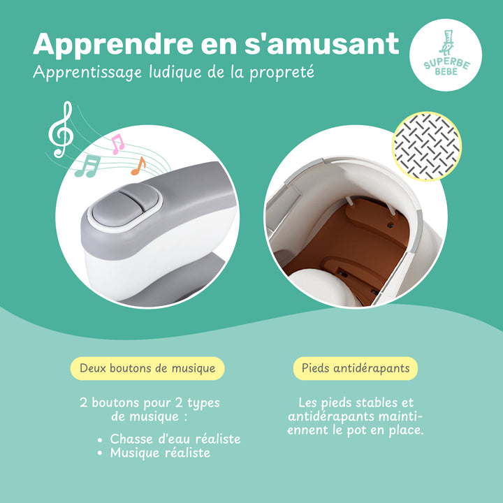 Pot bébé réaliste avec bruit de chasse#couleur_grey