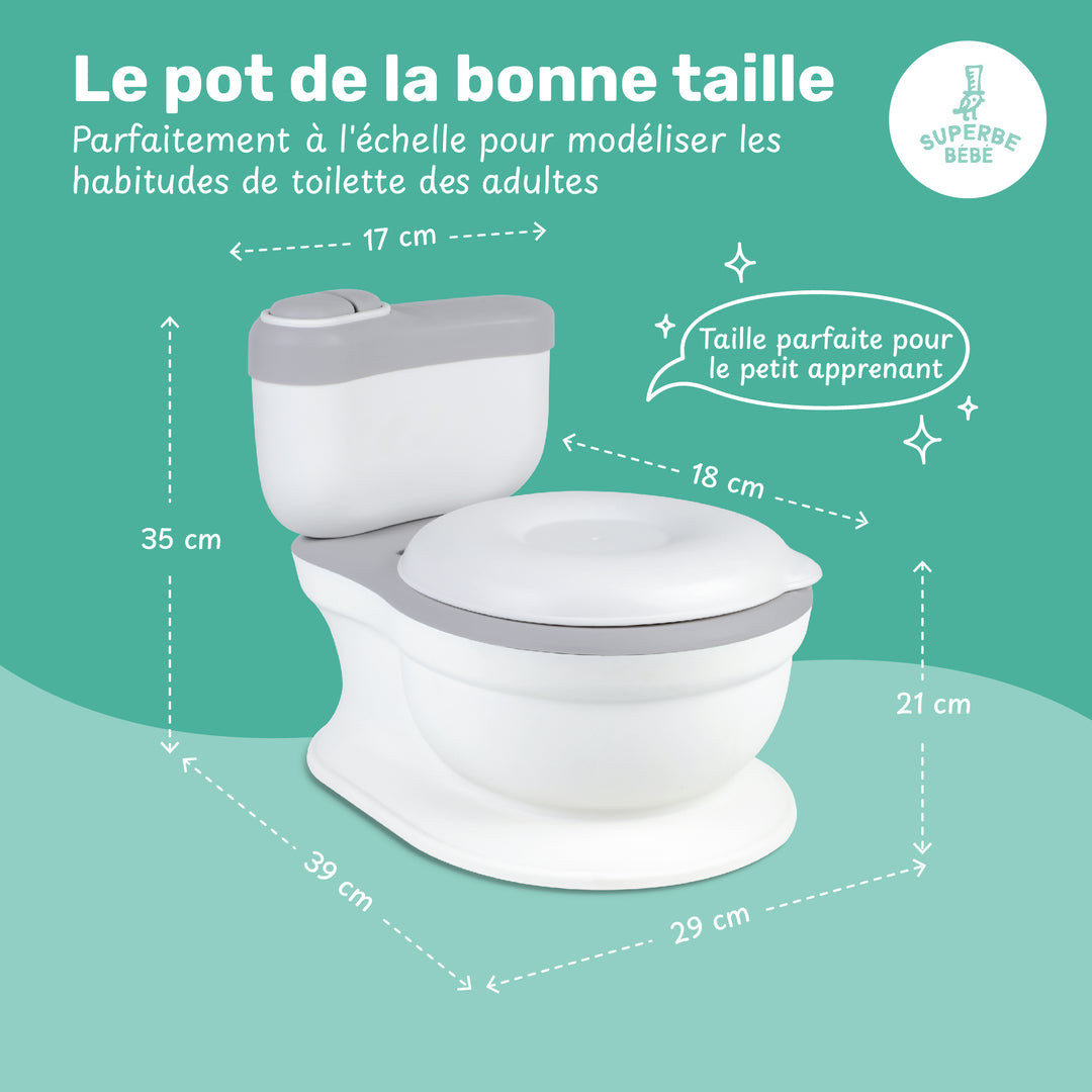Pot bébé réaliste avec bruit de chasse#couleur_grey