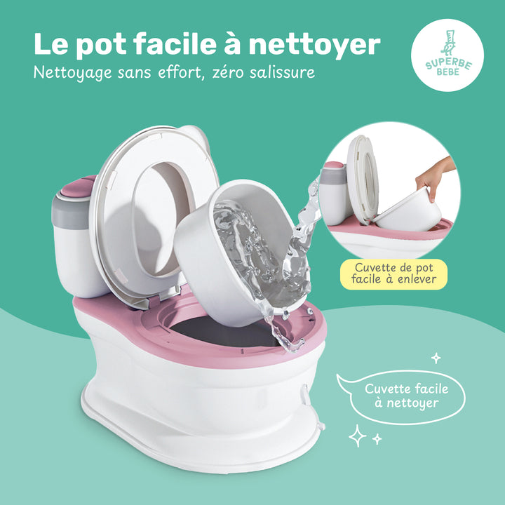 Pot bébé réaliste avec bruit de chasse#couleur_pink