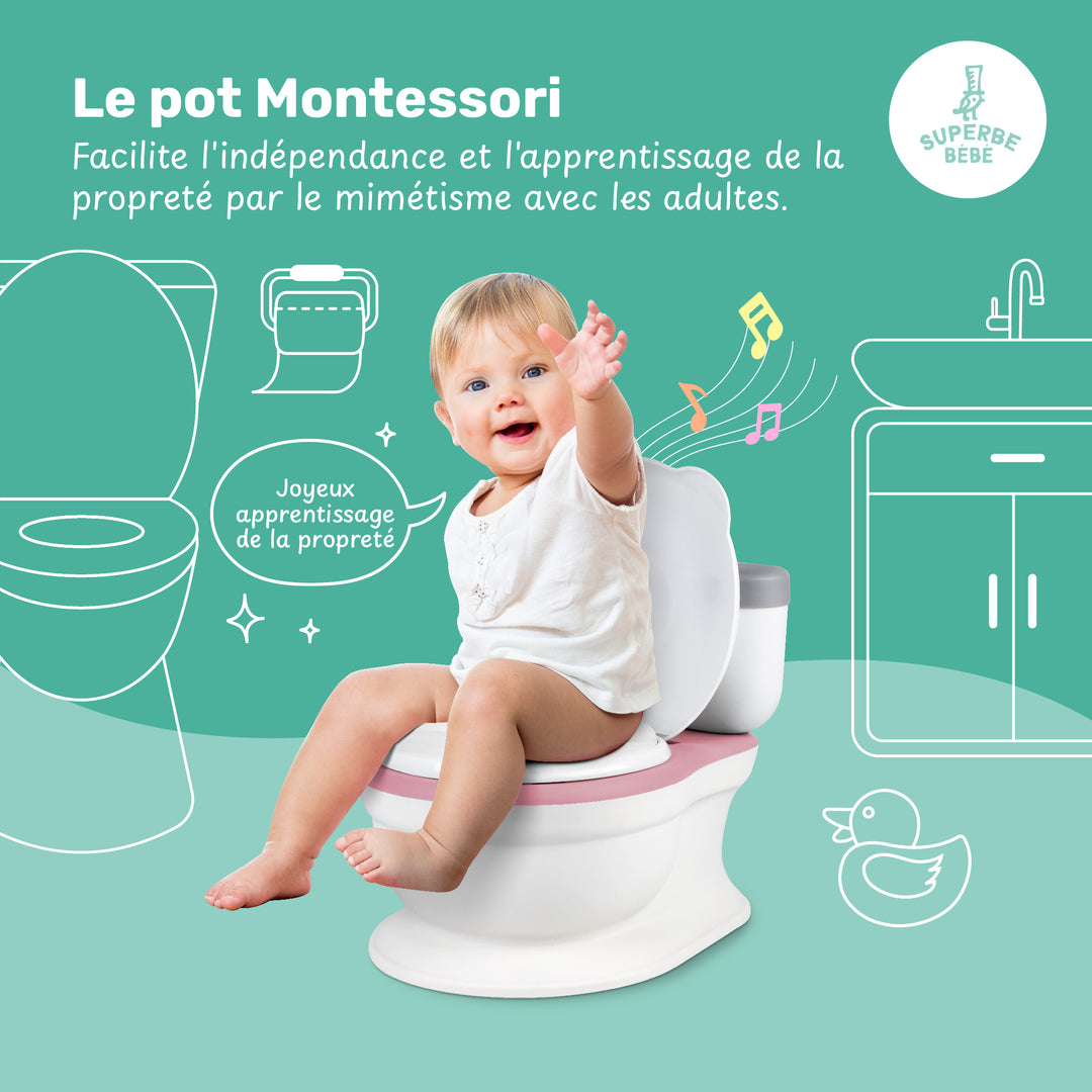 Pot bébé réaliste avec bruit de chasse#couleur_pink