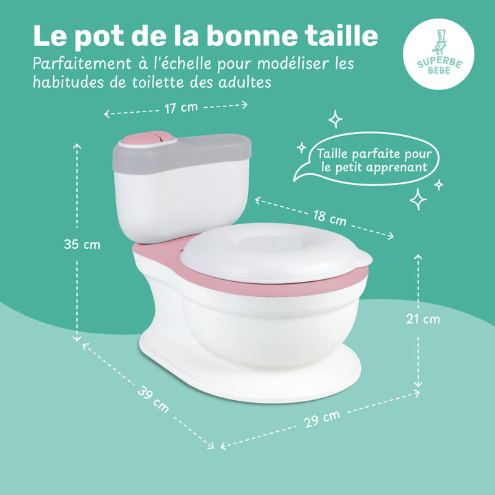 Pot bébé réaliste avec bruit de chasse#couleur_pink