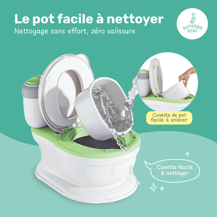 Pot bébé réaliste avec bruit de chasse#couleur_green