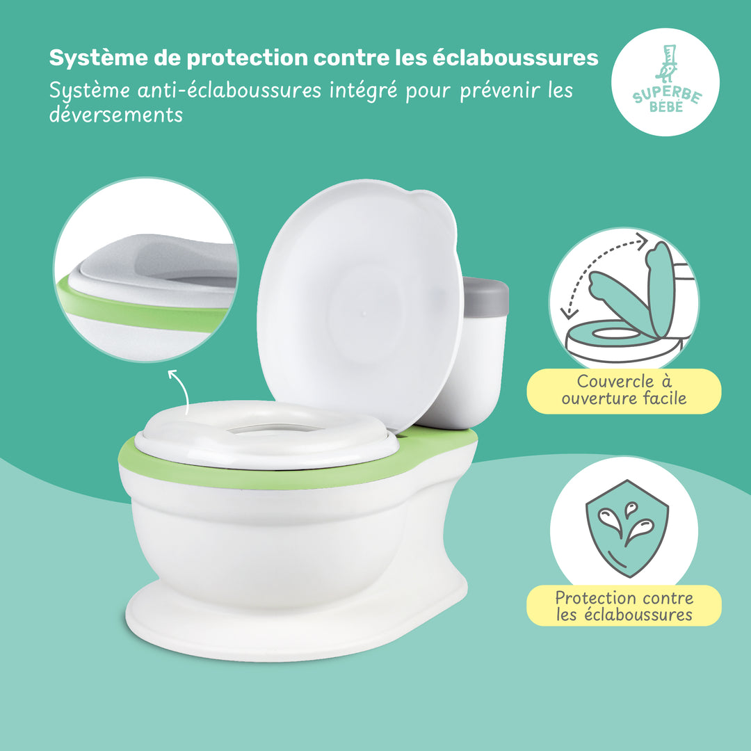 Pot bébé réaliste avec bruit de chasse#couleur_green
