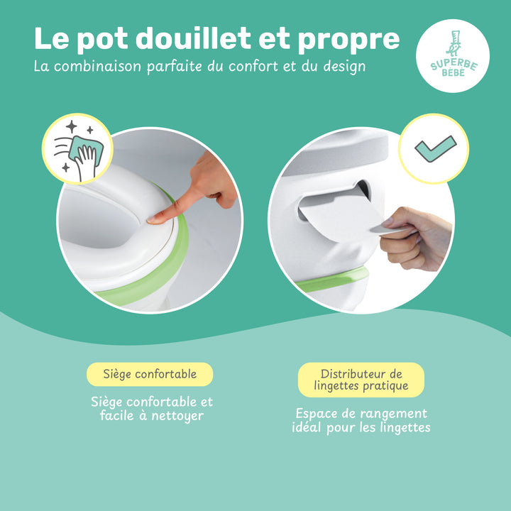 Pot bébé réaliste avec bruit de chasse#couleur_green