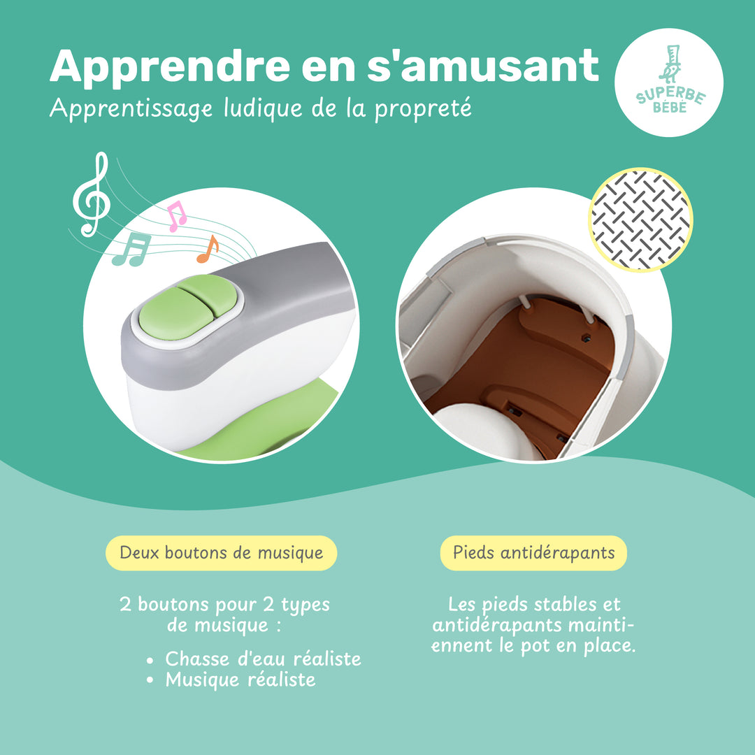 Pot bébé réaliste avec bruit de chasse#couleur_green