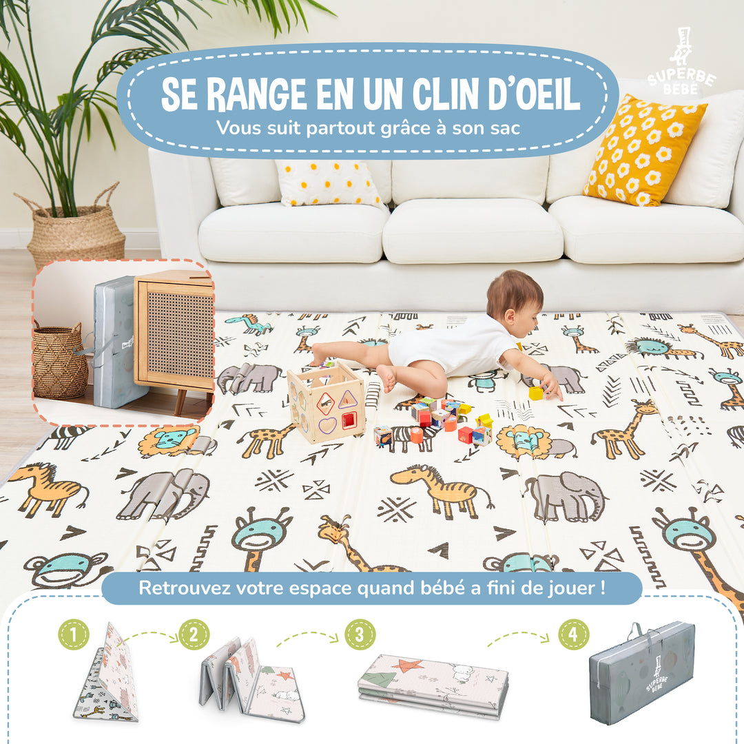 Tapis de Jeu en mousse, épais et pliable - Superbe Bébé#couleur_fox