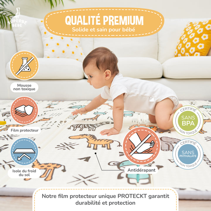 Tapis de Jeu en mousse, épais et pliable - Superbe Bébé#couleur_fox