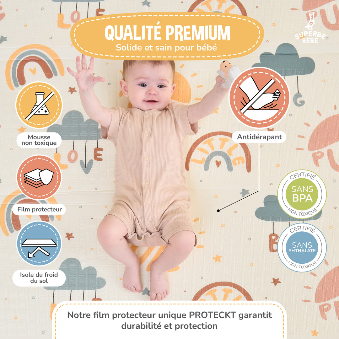 Tapis de Jeu en mousse, épais et pliable - Superbe Bébé#couleur_pure-big-love