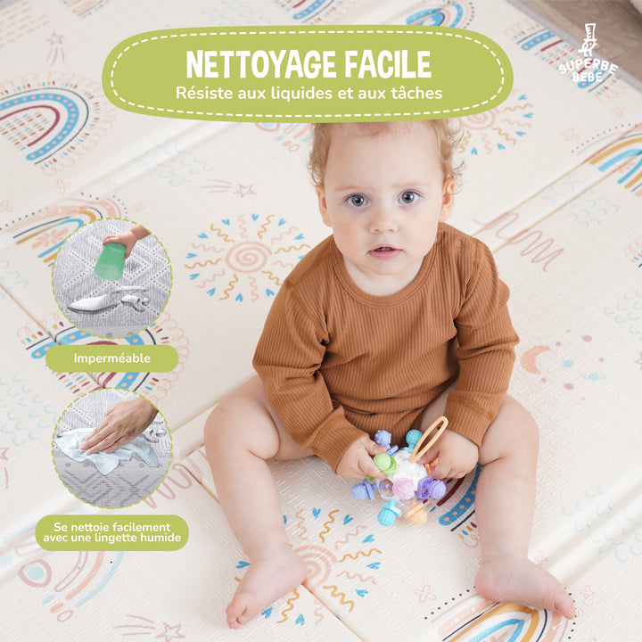 Tapis de Jeu en mousse, épais et pliable - Superbe Bébé#couleur_nordic