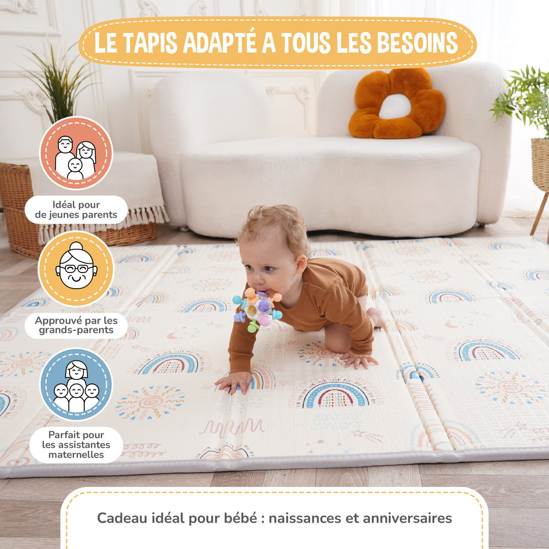 Tapis de Jeu en mousse, épais et pliable - Superbe Bébé#couleur_nordic