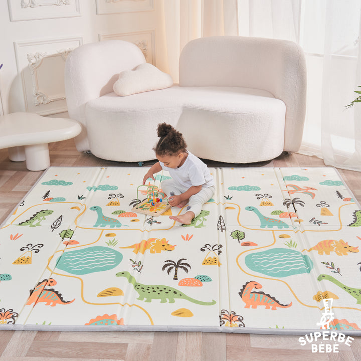 Tapis de Jeu en mousse, épais et pliable - Superbe Bébé#couleur_dino