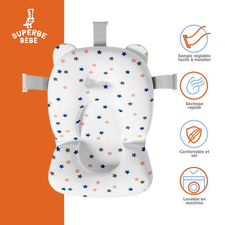Baignoire bébé pliable - Thermomètre et coussin inclus - BEAR#couleur_grey