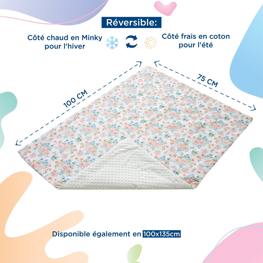 Couverture en Coton et Minky#couleur_pippin