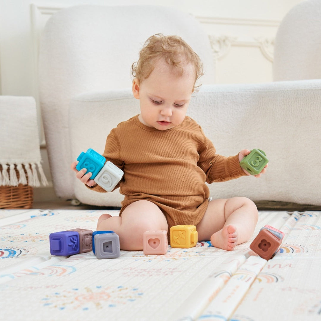 Cubes d'éveil à empiler avec son - Jeu d'éveil