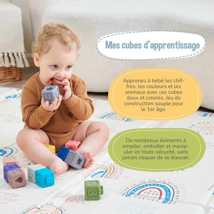 Cubes d'éveil à empiler avec son - Jeu d'éveil