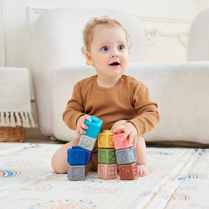 Cubes d'éveil à empiler avec son - Jeu d'éveil