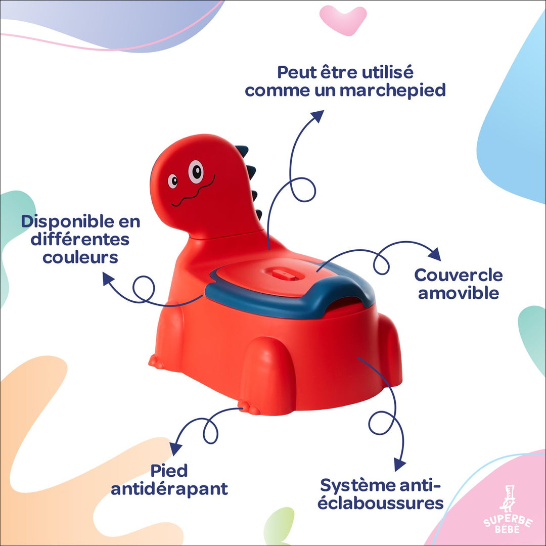 Pot bébé d'apprentissage de la propreté - DINO#couleur_red
