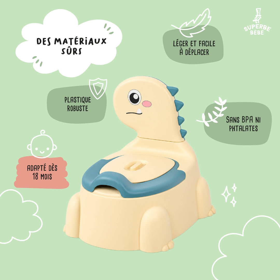 Pot bébé d'apprentissage de la propreté - DINO#couleur_beige