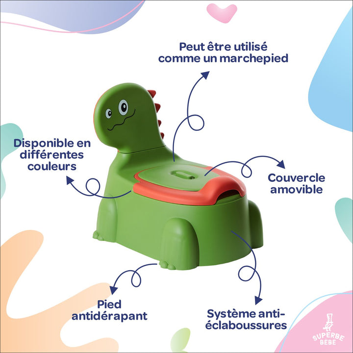 Pot bébé d'apprentissage de la propreté - DINO#couleur_green