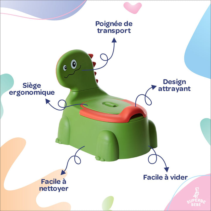 Pot bébé d'apprentissage de la propreté - DINO#couleur_green