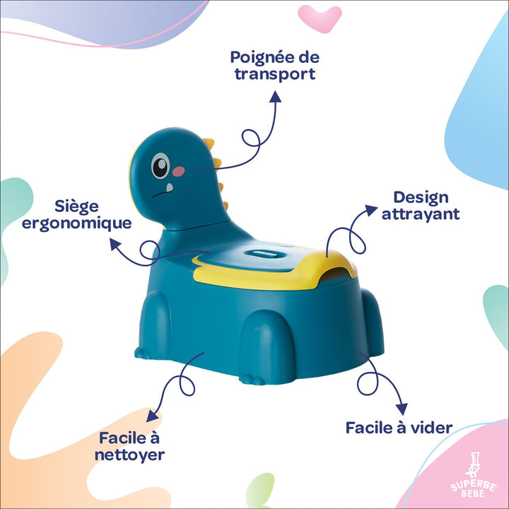 Pot bébé d'apprentissage de la propreté - DINO#couleur_blue