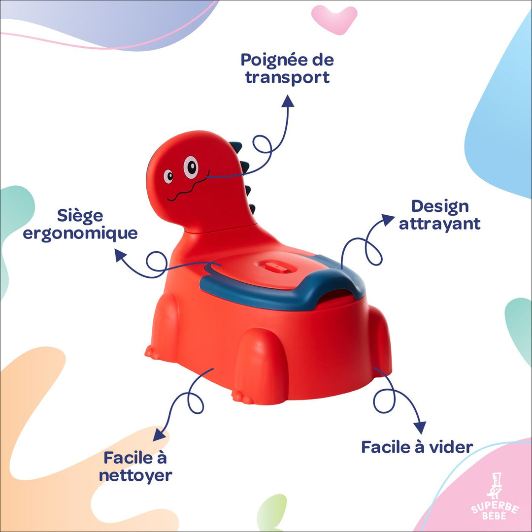 Pot bébé d'apprentissage de la propreté - DINO#couleur_red