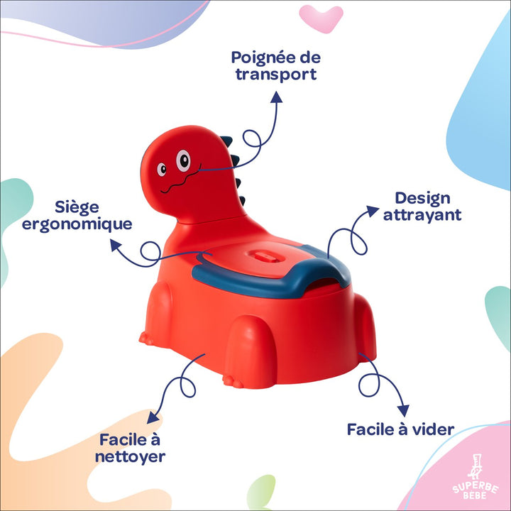 Pot bébé d'apprentissage de la propreté - DINO#couleur_red