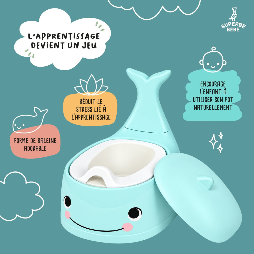 Pot bébé d'apprentissage de la propreté WHALINOU#couleur_blue