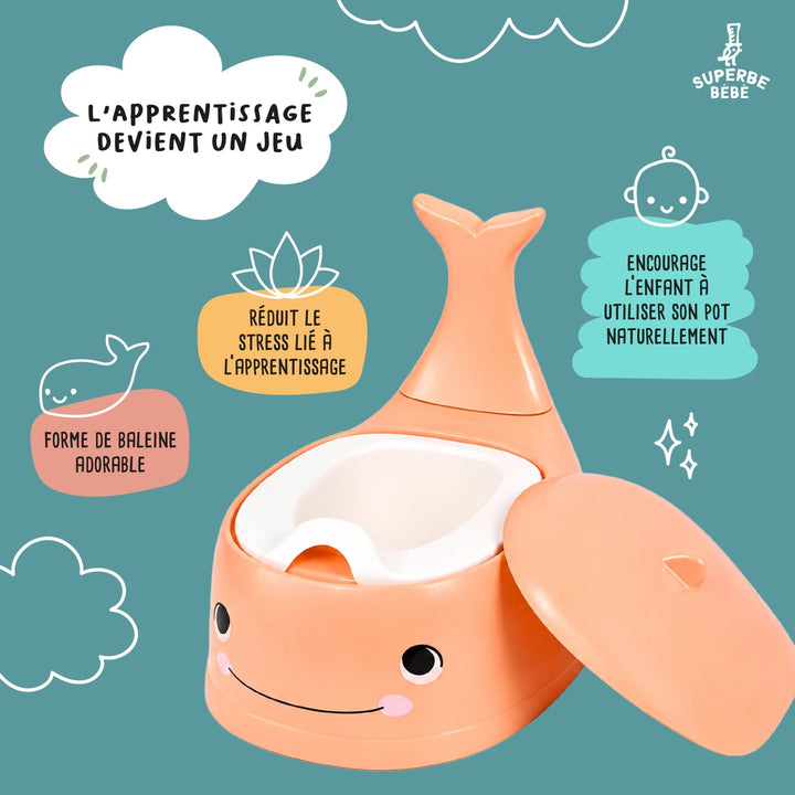Pot bébé d'apprentissage de la propreté WHALINOU#couleur_salmon