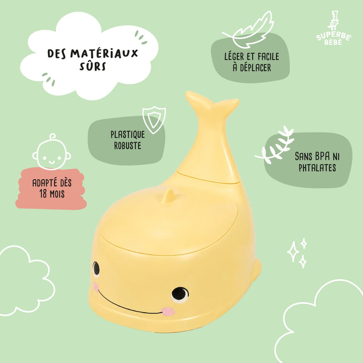 Pot bébé d'apprentissage de la propreté WHALINOU#couleur_yellow