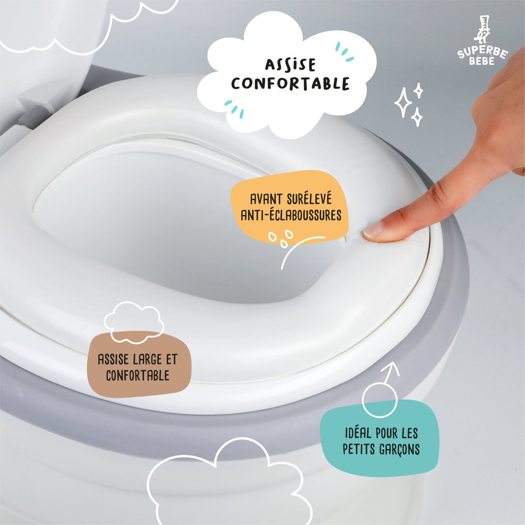 Pot bébé réaliste avec bruit de chasse#couleur_brown