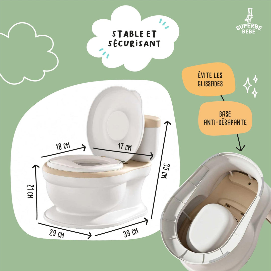 Pot bébé réaliste avec bruit de chasse#couleur_brown